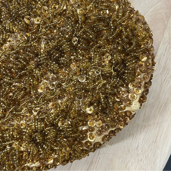 Vintage gold beaded clutch - Picture 2 of 11